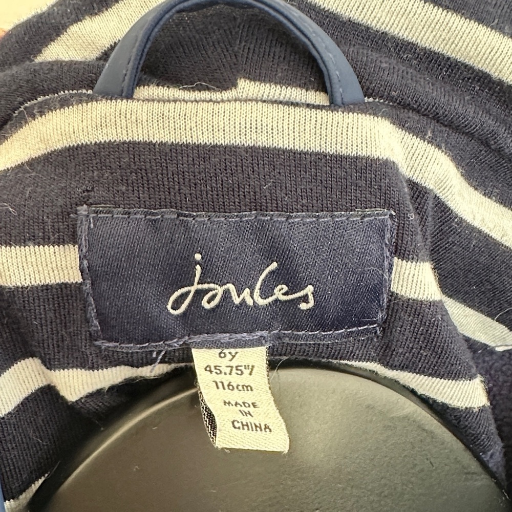 Joules Navy Blue Kids Raincoat with Pink Owl Hood - Picture 2 of 12